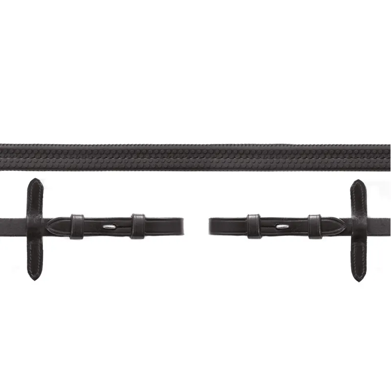 Schockemohle Rubber Reins with Billets in Black